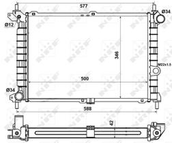  52142 - RADIADOR ALU BRAZED OPEL VAUXHALL A