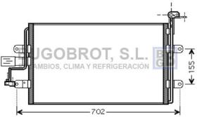 Bugobrot 62VW5262 - CONDENSADOR VW. GOLF V (1J0820413H)