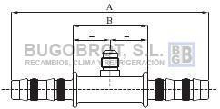 Bugobrot 6521208 - RACOR TUB. FRIGOSTAR UNION ESPIGA