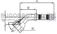 Bugobrot 6522416 - RACOR TUB. FRIGOSTAR 3/8" X6 45º