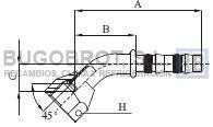 Bugobrot 6522420 - RACOR TUB. FRIGOSTAR 5/8" X10 45º