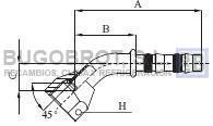 Bugobrot 6522422 - RACOR TUB. FRIGOSTAR 3/4" X12 45º