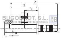 Bugobrot 6522447 - RACOR TUB. FRIGOSTAR 1/2" X8 45º