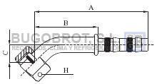 Bugobrot 6522448 - RACOR TUB. FRIGOSTAR 1/2" X8 45º