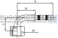 Bugobrot 6522453 - RACOR TUB. FRIGOSTAR 3/8" X6 90º