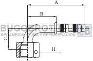 Bugobrot 6522457 - RACOR TUB. FRIGOSTAR 1/4" X6 90º