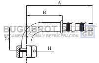 Bugobrot 6522462 - RACOR TUB. FRIGOSTAR 3/4" X 12 90º