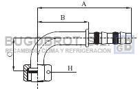 Bugobrot 6522465 - RACOR TUB. FRIGOSTAR 1/2" X10 90º