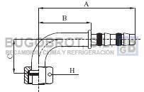 Bugobrot 6522467 - RACOR TUB. FRIGOSTAR 5/8" X12 90º