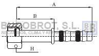 Bugobrot 6522468 - RACOR TUB. FRIGOSTAR X8 RECTO