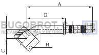 Bugobrot 6522483 - RACOR TUB. FRIGOSTAR 3/8" X6 45º