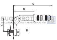 Bugobrot 6522488 - RACOR TUB. FRIGOSTAR X8 90º