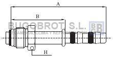 Bugobrot 6522496 - RACOR TUB. FRIGOSTAR 3/8" X6 RECTO