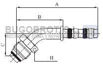 Bugobrot 6522506 - RACOR TUB. FRIGOSTAR 3/8" X6 45º