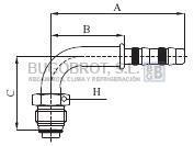 Bugobrot 6522516 - RACOR TUB. FRIGOSTAR 3/8" X6 90º