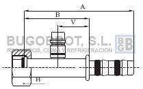 Bugobrot 6522538 - RACOR TUB. FRIGOSTAR X8 RECTO