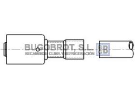 Bugobrot 666401 - RACOR SOLDAR MANGUERA SECCION STAN.