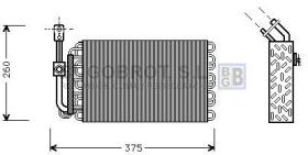 Bugobrot 70BWV002 - BATERIA EVAPORADORA PARA BMW E36