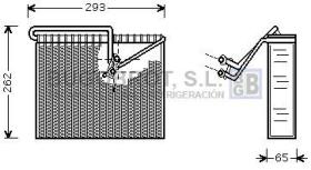 Bugobrot 70OLV372 - BATERIA EVAPORADORA PARA OPEL ASTRA