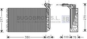 Bugobrot 70PEV010 - BATERIA EVAPORADORA PARA FIAT