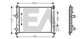 ElectroAuto 31R25091 - RADIADOR->APLICACION ORIGINAL FIAT