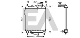 ElectroAuto 31R28128 - RADIADOR AGUA HYUNDAI