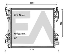 ElectroAuto 31R35004 - RADIADOR->APLICACION ORIGINAL JAGUA