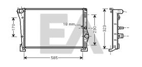 ElectroAuto 31R40021 - RADIADOR->APLICACION ORIGINAL FIAT