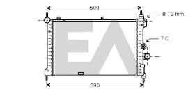 ElectroAuto 31R54075 - RADIADOR AGUA VAUXHALL