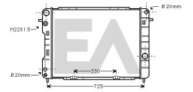 ElectroAuto 31R54098 - RADIADOR->APLICACION ORIGINAL OPEL