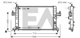 ElectroAuto 31R54107 - RADIADOR AGUA VAUXHALL