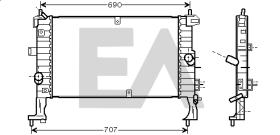 ElectroAuto 31R54116 - RADIADOR AGUA VAUXHALL