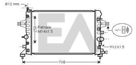 ElectroAuto 31R54124 - RADIADOR->APLICACION ORIGINAL OPEL