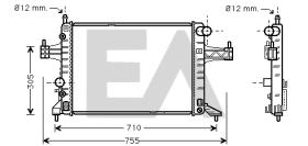 ElectroAuto 31R54192 - RADIADOR->APLICACION ORIGINAL OPEL