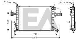 ElectroAuto 31R54193 - RADIADOR AGUA VAUXHALL