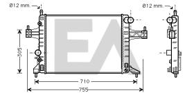 ElectroAuto 31R54194 - RADIADOR->APLICACION ORIGINAL OPEL