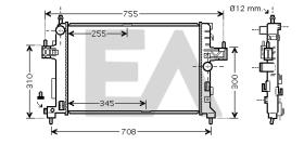 ElectroAuto 31R54203 - RADIADOR AGUA VAUXHALL