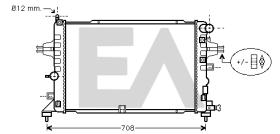 ElectroAuto 31R54204 - RADIADOR AGUA VAUXHALL