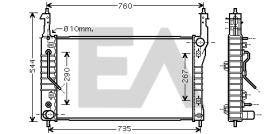 ElectroAuto 31R54214 - RADIADOR->APLICACION ORIGINAL CHEVR