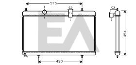 ElectroAuto 31R55054 - RADIADOR AGUA PEUGEOT