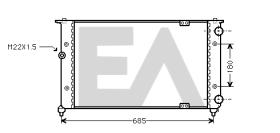 ElectroAuto 31R67003 - RADIADOR AGUA VOLKSWAGEN