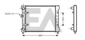 ElectroAuto 31R67004 - RADIADOR AGUA VOLKSWAGEN