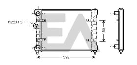 ElectroAuto 31R67005 - RADIADOR AGUA VOLKSWAGEN