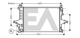 ElectroAuto 31R78044 - RADIADOR AGUA VOLVO