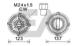 ElectroAuto 35C22D03 - EMBRAGUE VISCOSO->VENTILADOR FORD