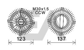 ElectroAuto 35C54D06 - DISCO EMBRAGUE VENTILADOR->APLICACI