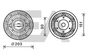 ElectroAuto 35C59D05 - DISCO EMBRAGUE VENTILADOR->APLICACI