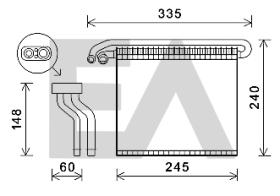 ElectroAuto 43B22016 - EVAPORADOR->APLICACION ORIGINAL FOR