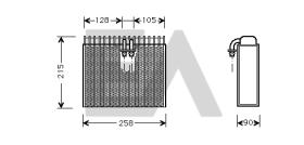 ElectroAuto 43B25002 - EVAPORADOR->APLICACION ORIGINAL ALF