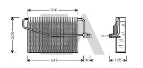 ElectroAuto 43B50011 - EVAPORADOR->APLICACION ORIGINAL MER